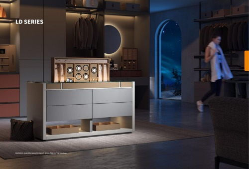 Modern Multifunctional Wardrobe Organizer Pull Out Sliding Drawer Leather Style Jewelry Box