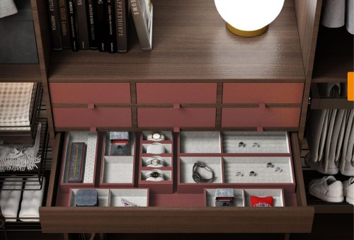 Multi-Function Wardrobe Leather Classification Box Drawer Sorting Box with Soft Close Function High-end Jewelry Boxes