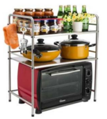 China Supplier Milan Stainless Steel Kitchen Rack Holder Microwave Oven Rack