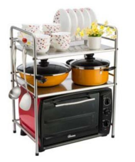 China Supplier Milan Stainless Steel Kitchen Rack Holder Microwave Oven Rack