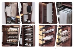 Wardrobe Accessories Closet Soft Close Wardrobe Pull Out Trouser Rack Pants Rack Pull Out Hanger