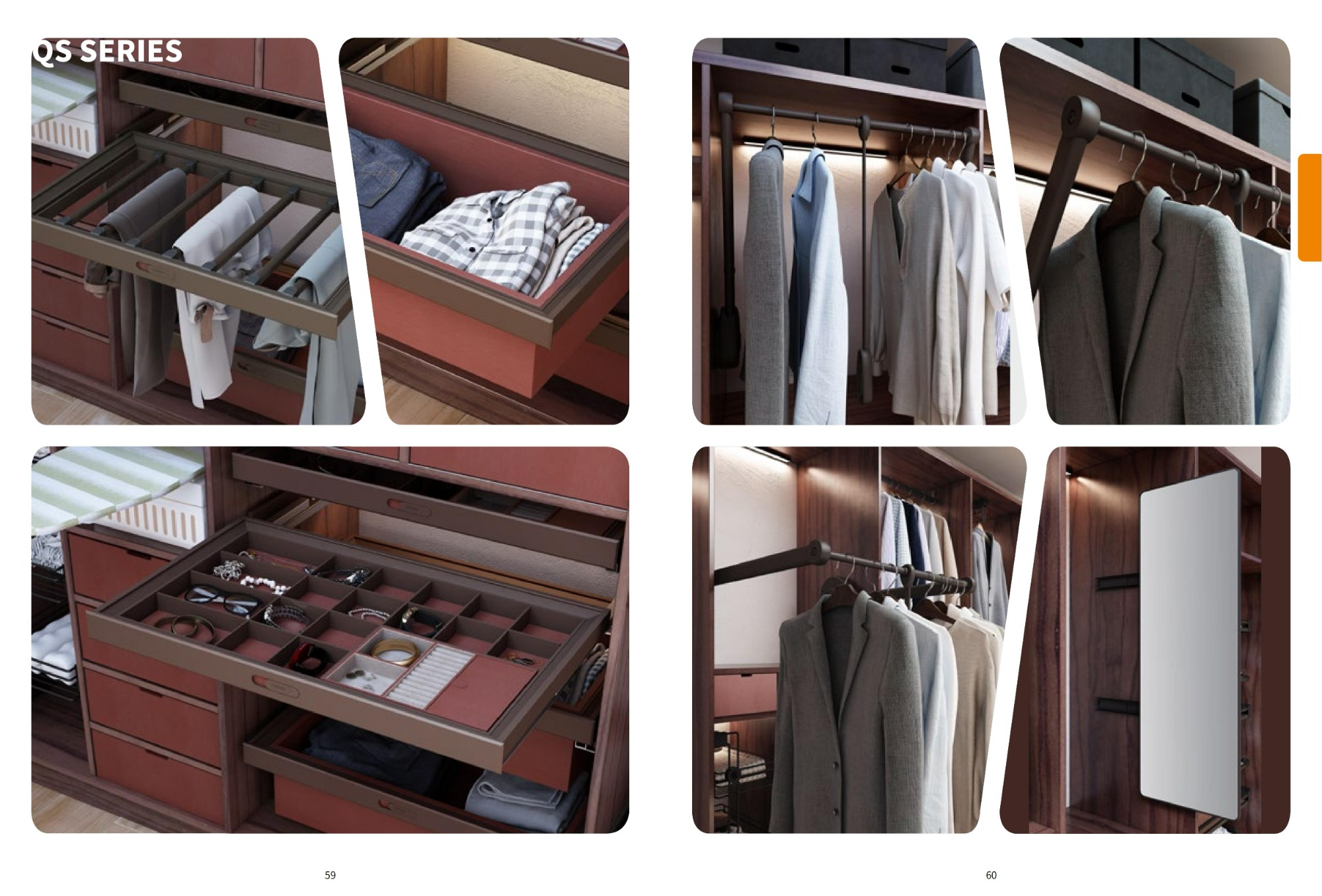 Wardrobe Accessories Closet Soft Close Wardrobe Pull Out Trouser Rack Pants Rack Pull Out Hanger