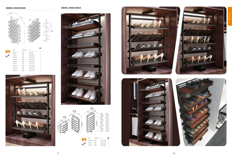 Wardrobe Accessories Closet Soft Close Wardrobe Pull Out Trouser Rack Pants Rack Pull Out Hanger