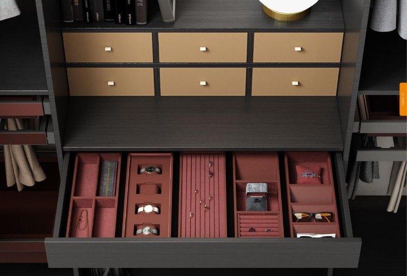 Simple Clothes Wardrobe For Bedroom Dressing Room Walk-in Red Closets OEM Design Luxury Functional Hardware