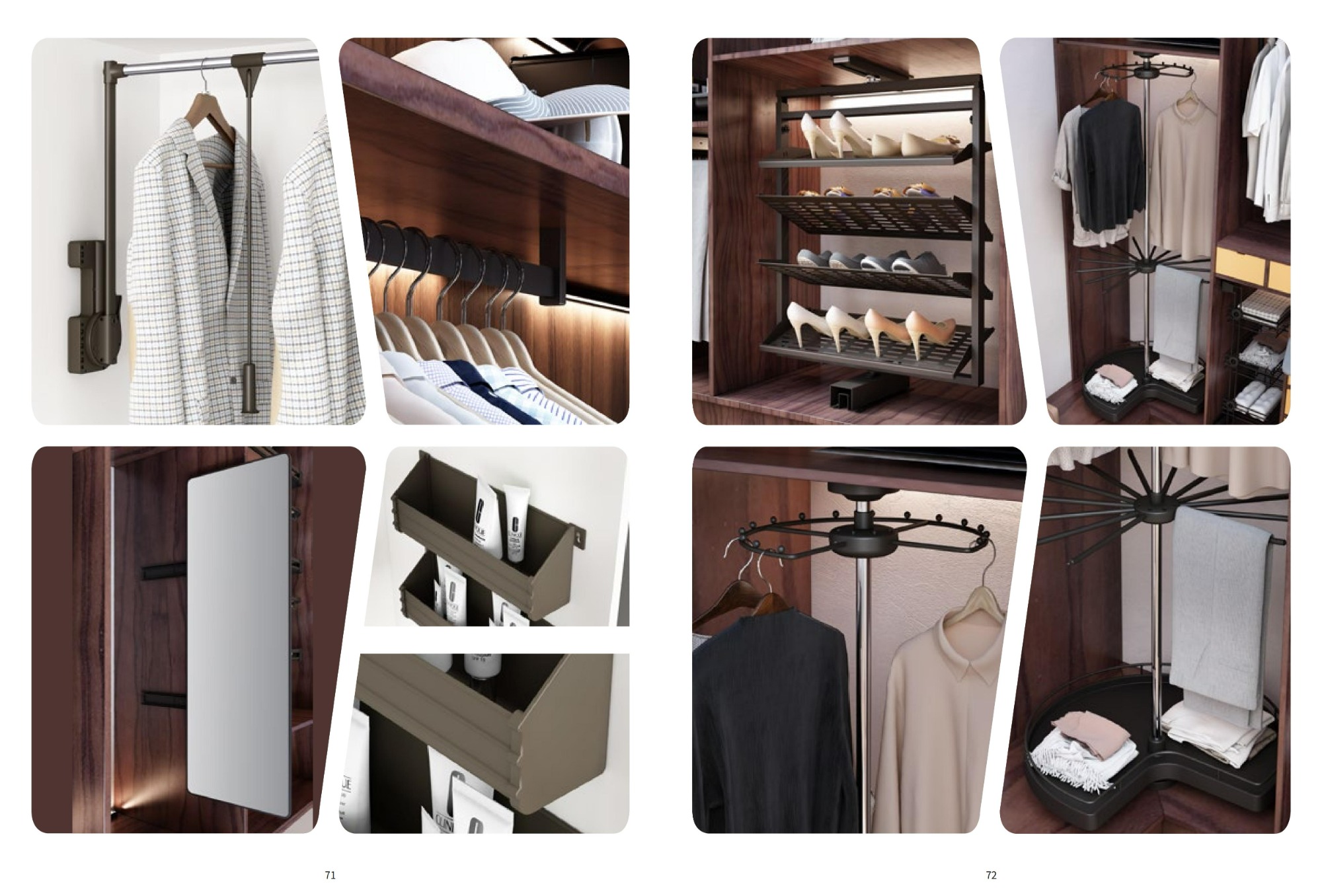 Wardrobe Accessories Closet Soft Close Wardrobe Pull Out Trouser Rack Pants Rack Pull Out Hanger