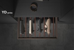 Milan Grey Red Functional Wardrobe Fittings Closet Soft Closing Storage Box For Wardrobe