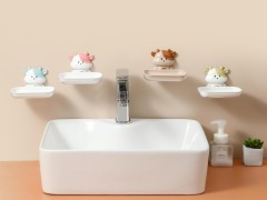 Cartoon Household Plastic Soap Rack Non Perforated Laundry Soap Storage Box