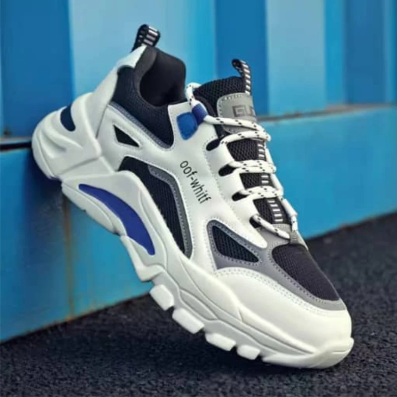 2021 Men's Breathable Sneakers - White Blue