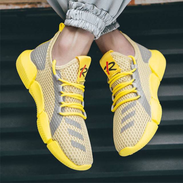 Men's Breathable Sneakers -Deep Yellow