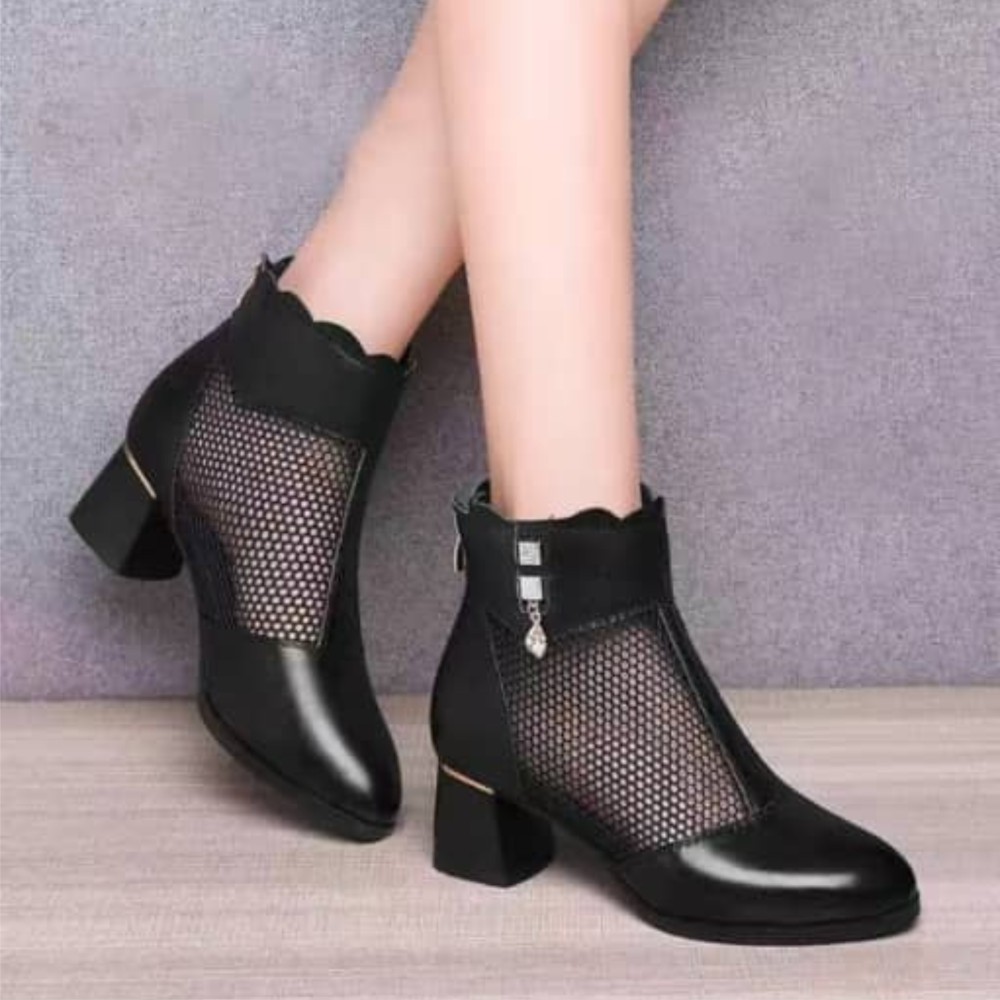 Ladies Office Net Shoes - High Heel