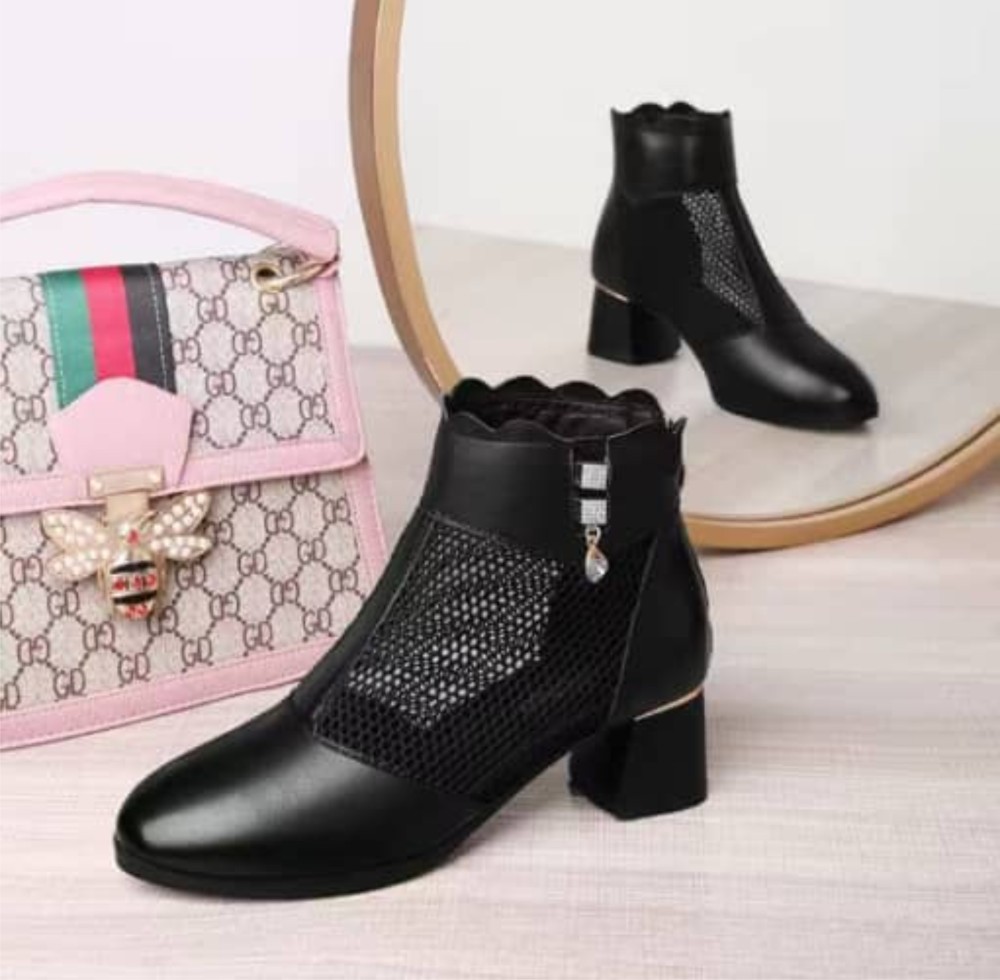 Ladies Office Net Shoes - High Heel