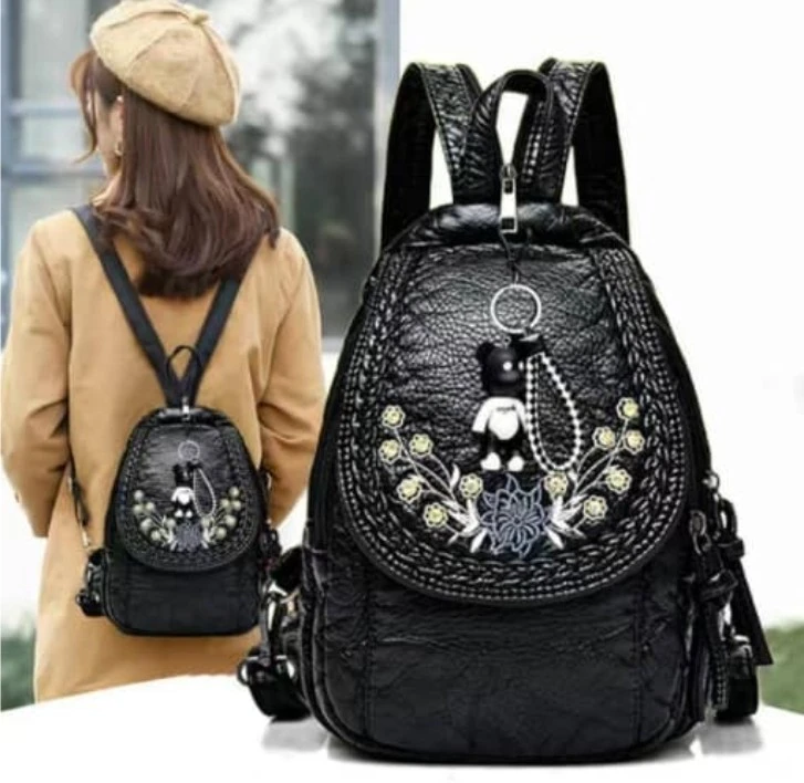 Ladies Embroidery Flower Mini Backpack