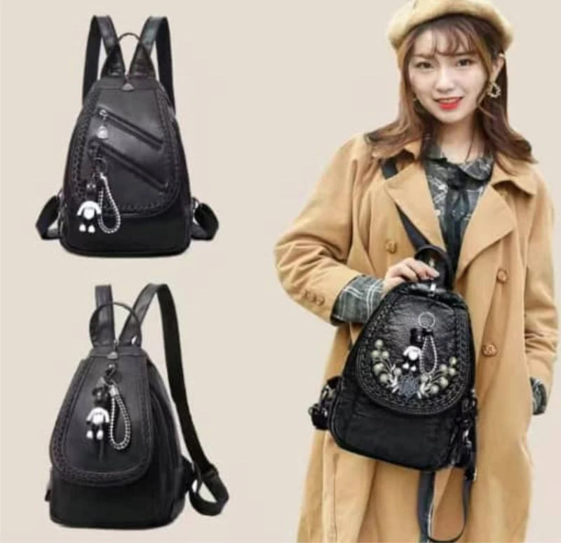 Ladies Embroidery Flower Mini Backpack