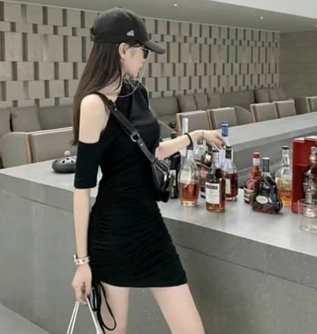 Ladies Sexy Party Dress - Black