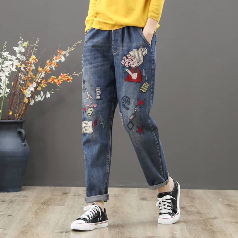 Ladies Stitched Fashionable Jeans