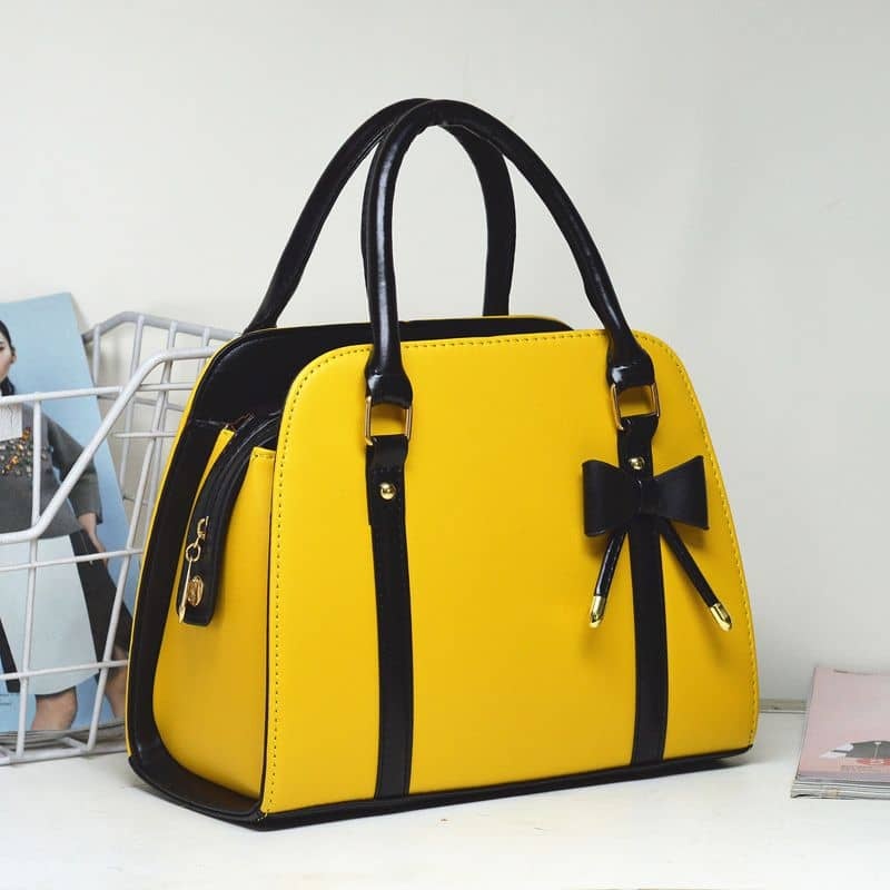 Cubed Designer Ladies Bags - Yellow