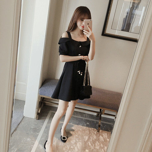 Ladies Elegant Sexy Dress - Black