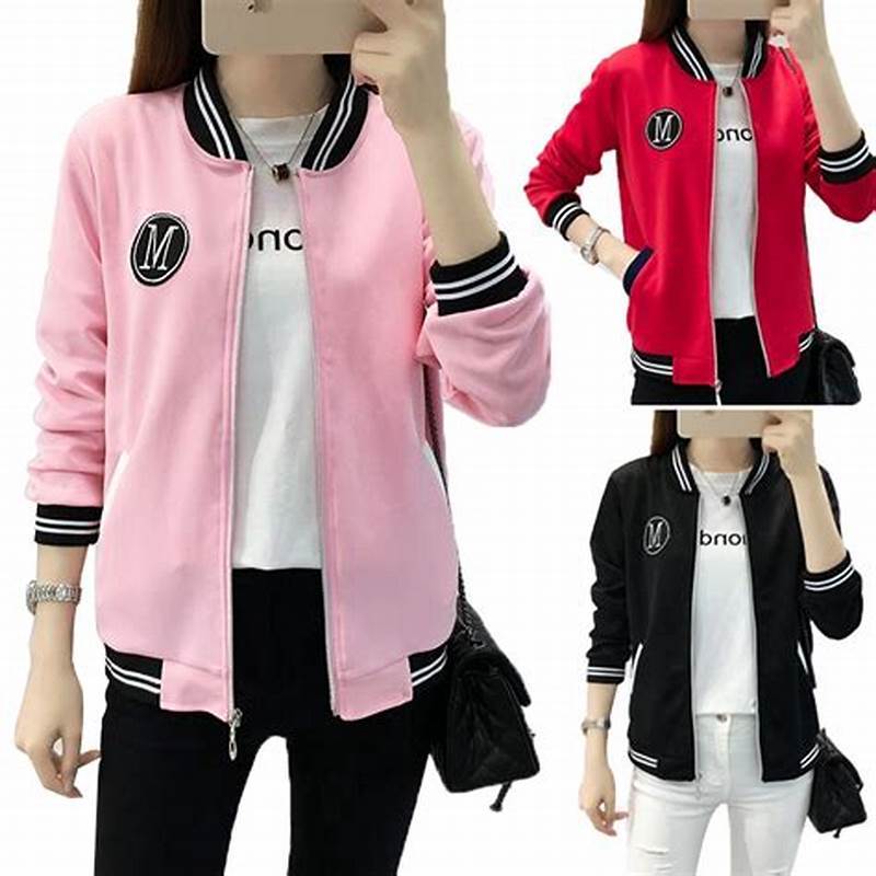 Ladie's Long Sleeve Zipper Jacket - Black