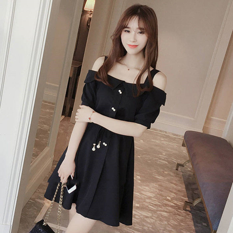 Ladies Elegant Sexy Dress - Black