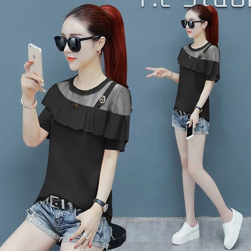 Ladies Upper Case Net Top