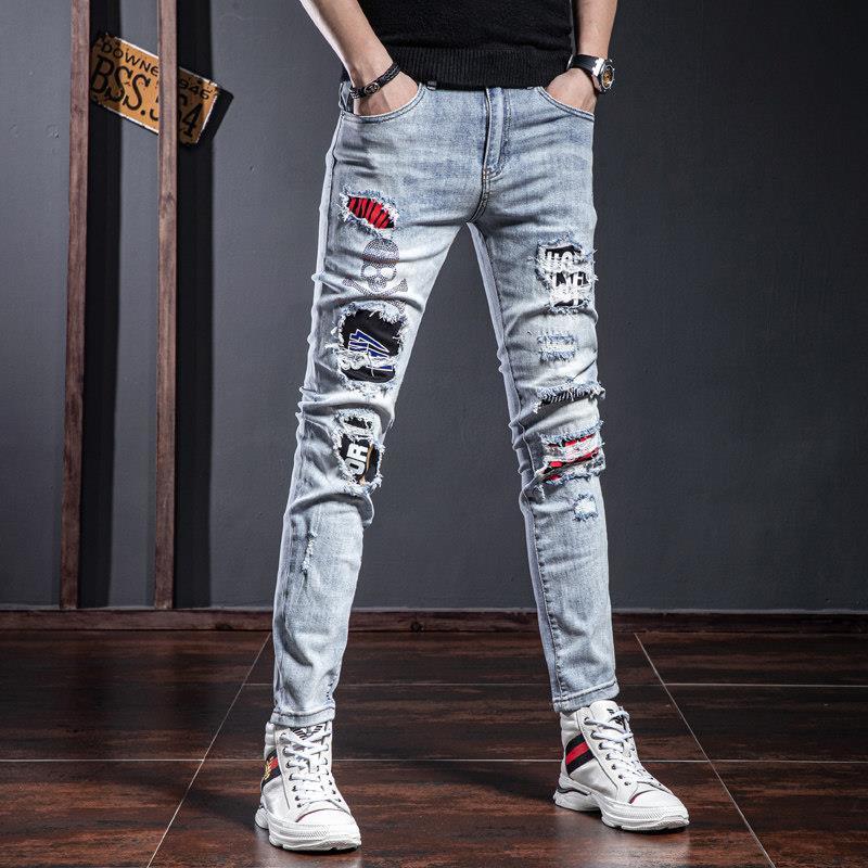 Men's Blue ripped jeans