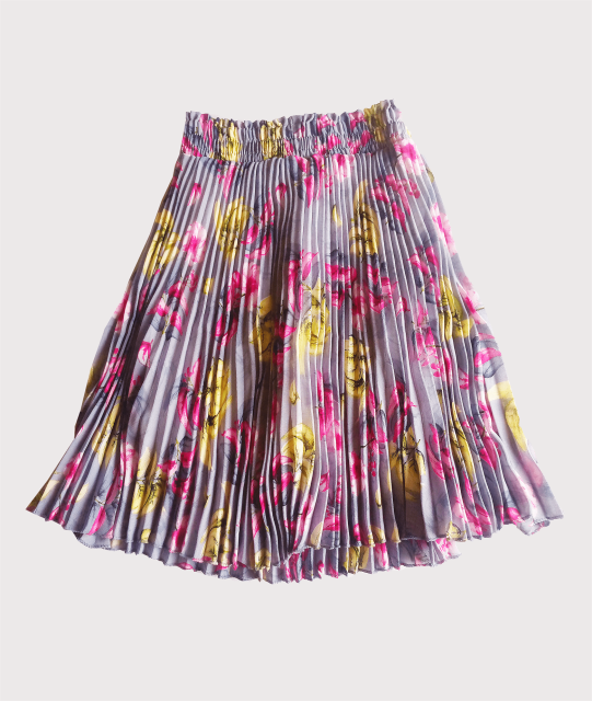 Maxi Cotton Flower Kids Skirt - Onion
