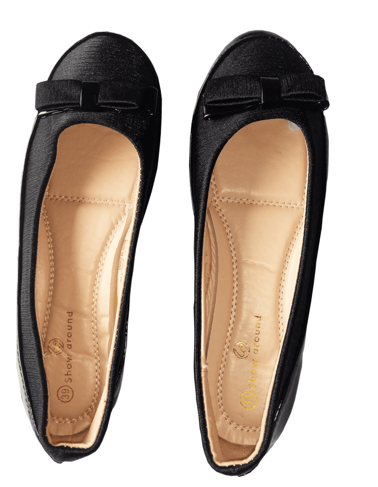 Ladies Baby Flat Shoes - Black