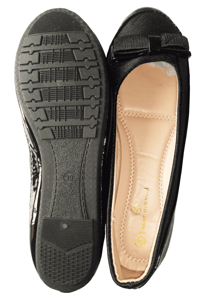 Ladies Baby Flat Shoes - Black