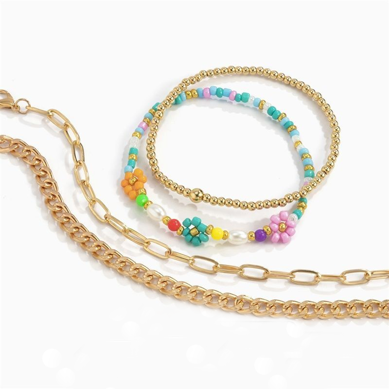 Trendy Jewelry Bracelet - Bead+Chain