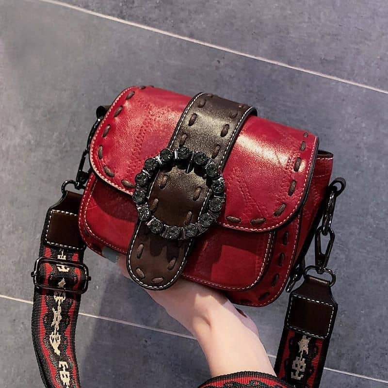 Ladies Magnetic Leather Bucket Bags