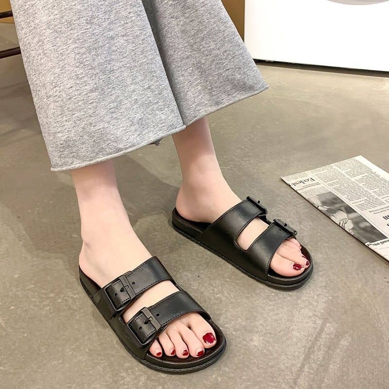 Men's Casual Rubber Slides- Black