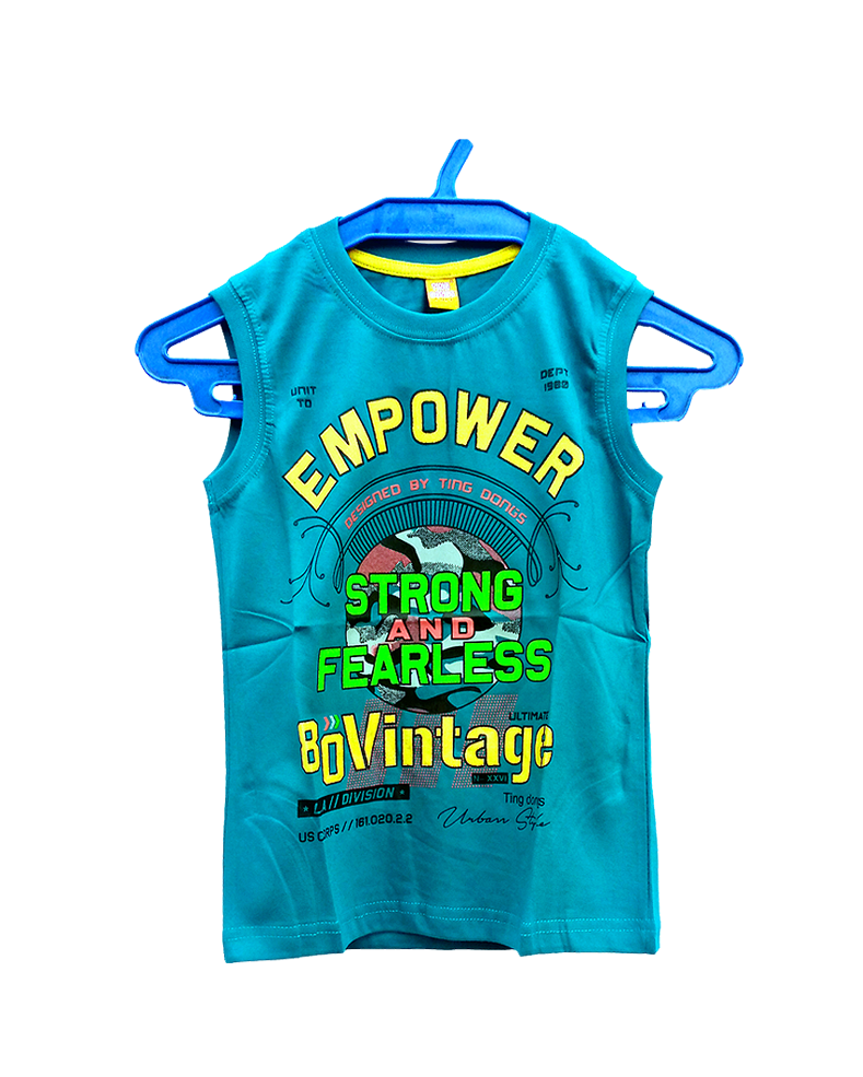 Boys Sleeveless Printed Top