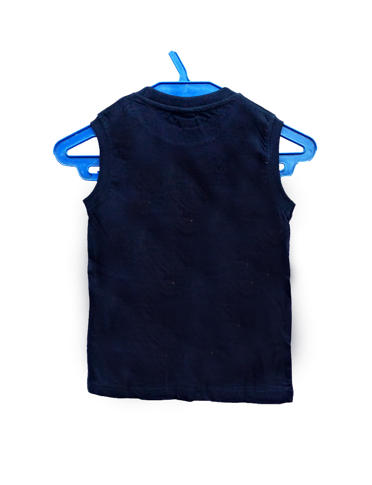 Boys Sportive Sleeveless Printed Top