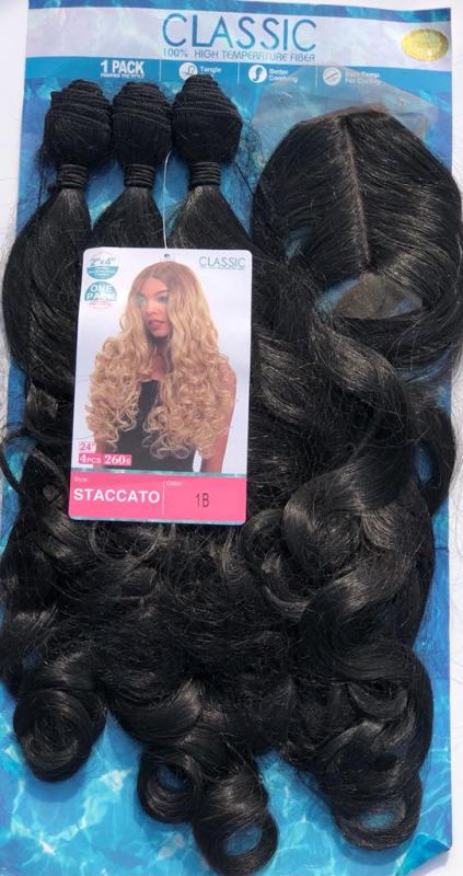 Staccato Natural Classic Hair - 3 PCS + Closure