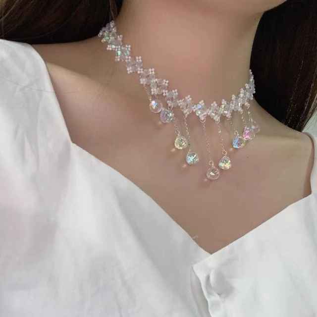 Dropping Stone Choker Necklace