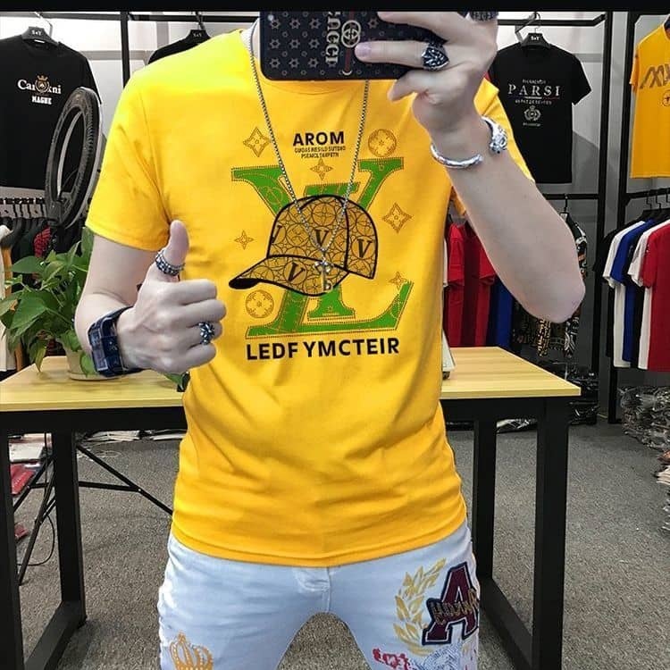 Men's Fashion Designer Yellow T-Shirts