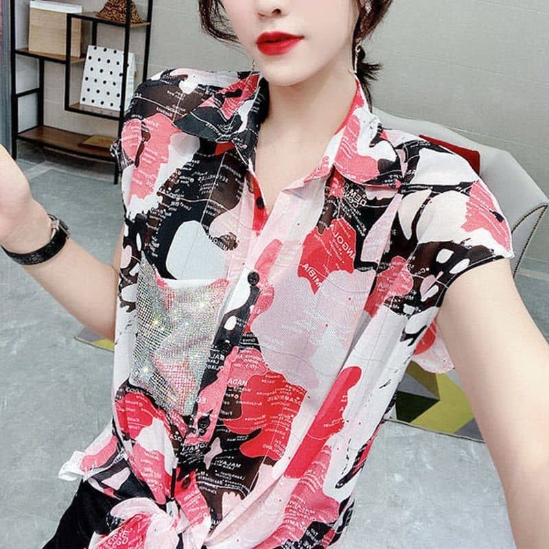 Ladies Fashion  Chiffon Top