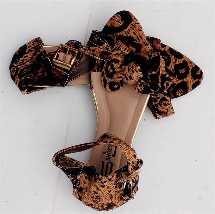 Ladies' Leopard Skin Brown Sandal