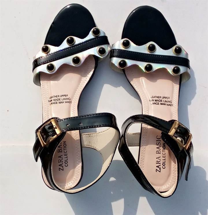 Women Zara Basic Gold Sandal