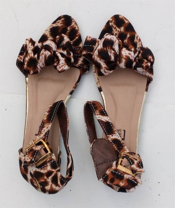 Ladies' Leopard Skin Brown Sandal