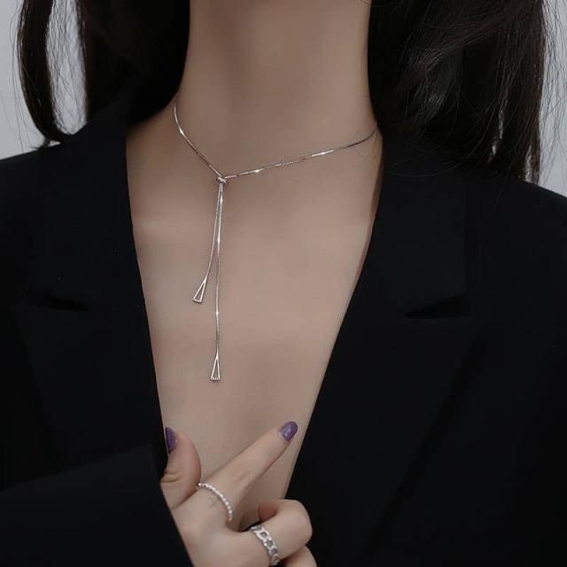 Ladies Double Pendant Necklace