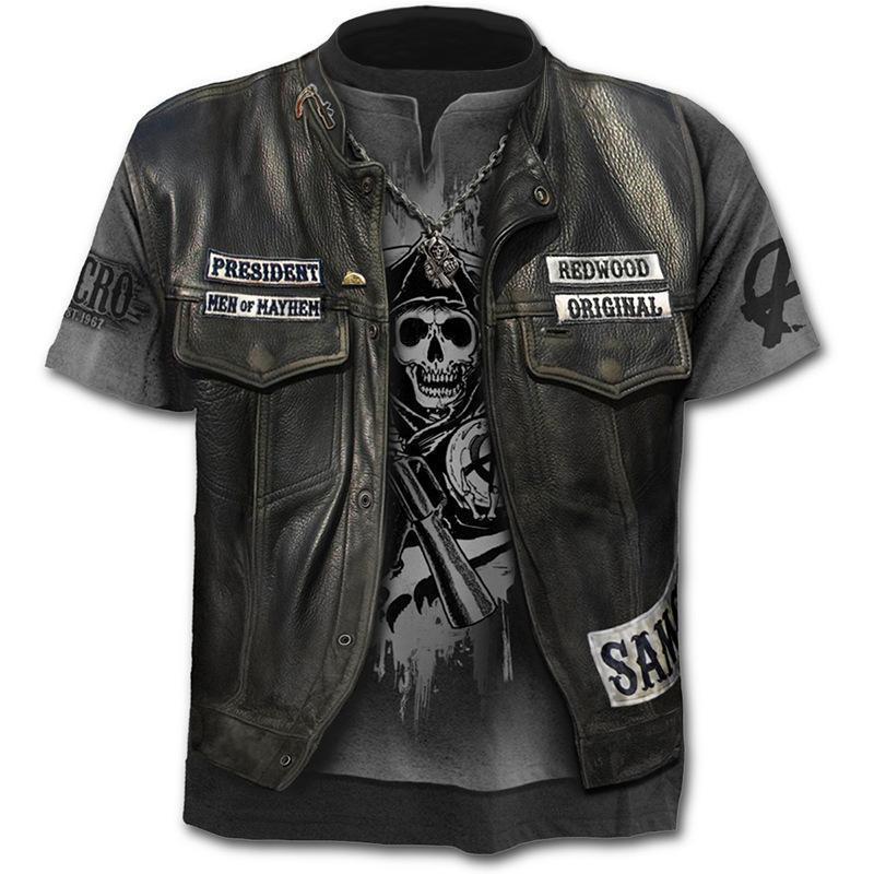 Men's Casual Short Sleeve Fake Two T-Shirt Tops