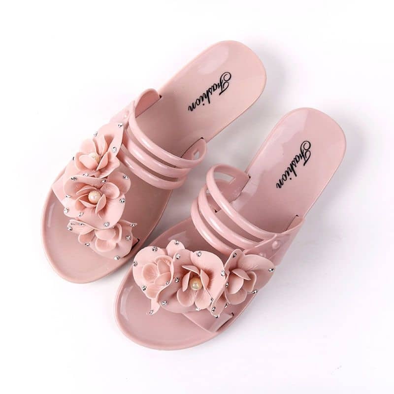 Ladies Comfortable  Flower Rubber slippers