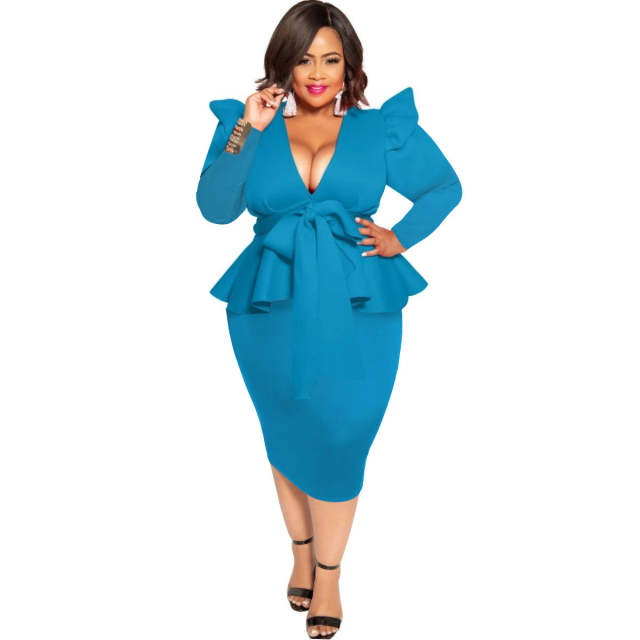 Ladies Cooperate Gorgeous Blue Gown