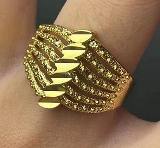 Unisex Original Gold-tone Gem Ring