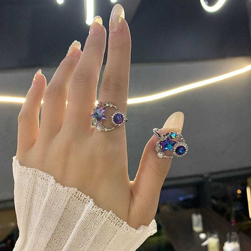 Blue Star Cracking Gem Ring