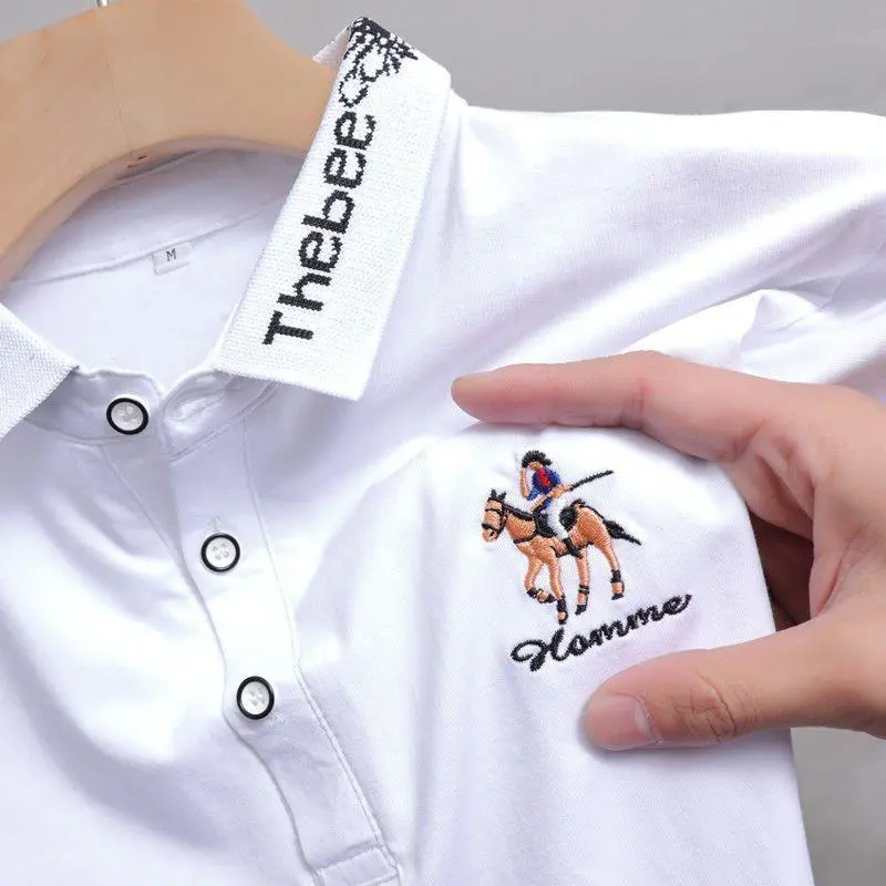 Men New Smart Long Sleeve Polo Shirts