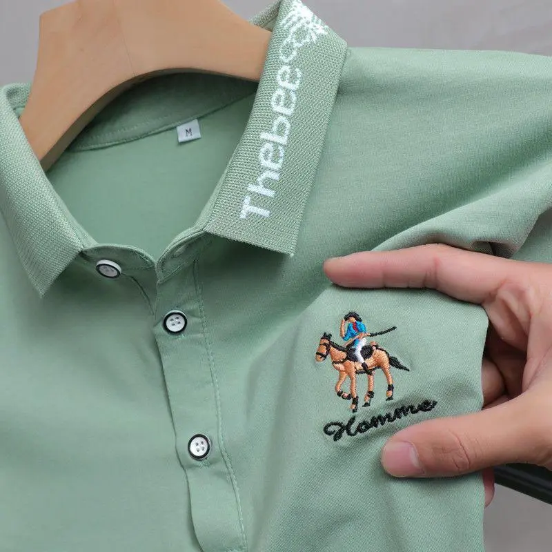 Men New Smart Long Sleeve Polo Shirts