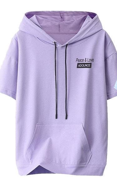 Men/Women's Fashion Peac & Love Hoodie Short Sleeve