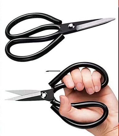 Stainless Steel Multi Purpose Sharp Scissors -  Black Handle